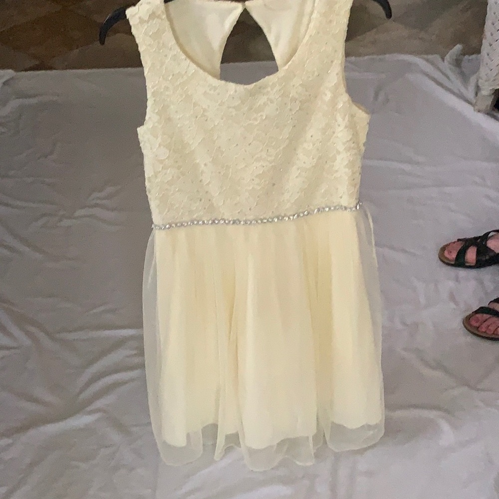 pastel yellow kids dress barely worn